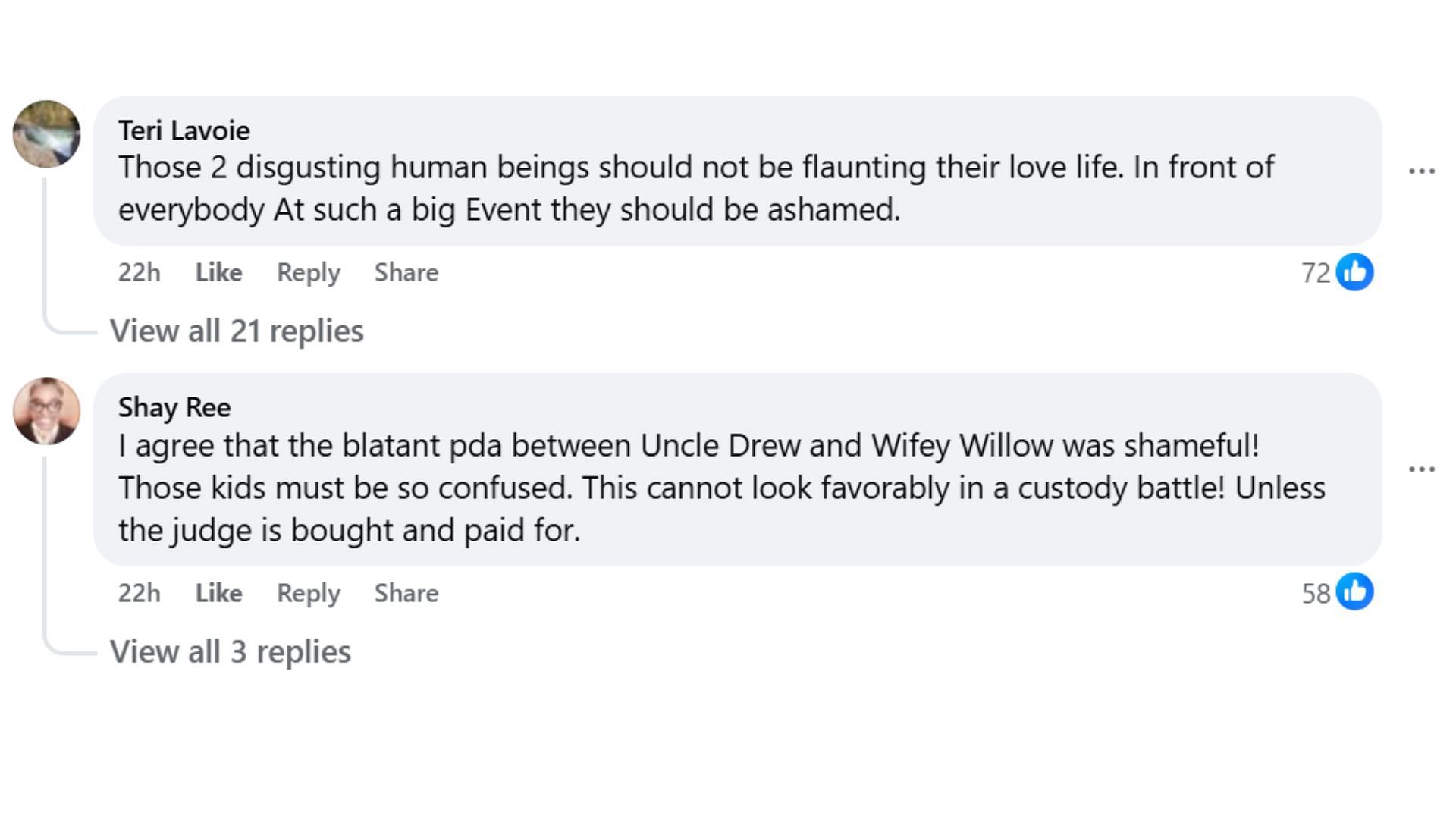 Comments by fans on the post (Image via Facebook/@Kathy Dougherty)